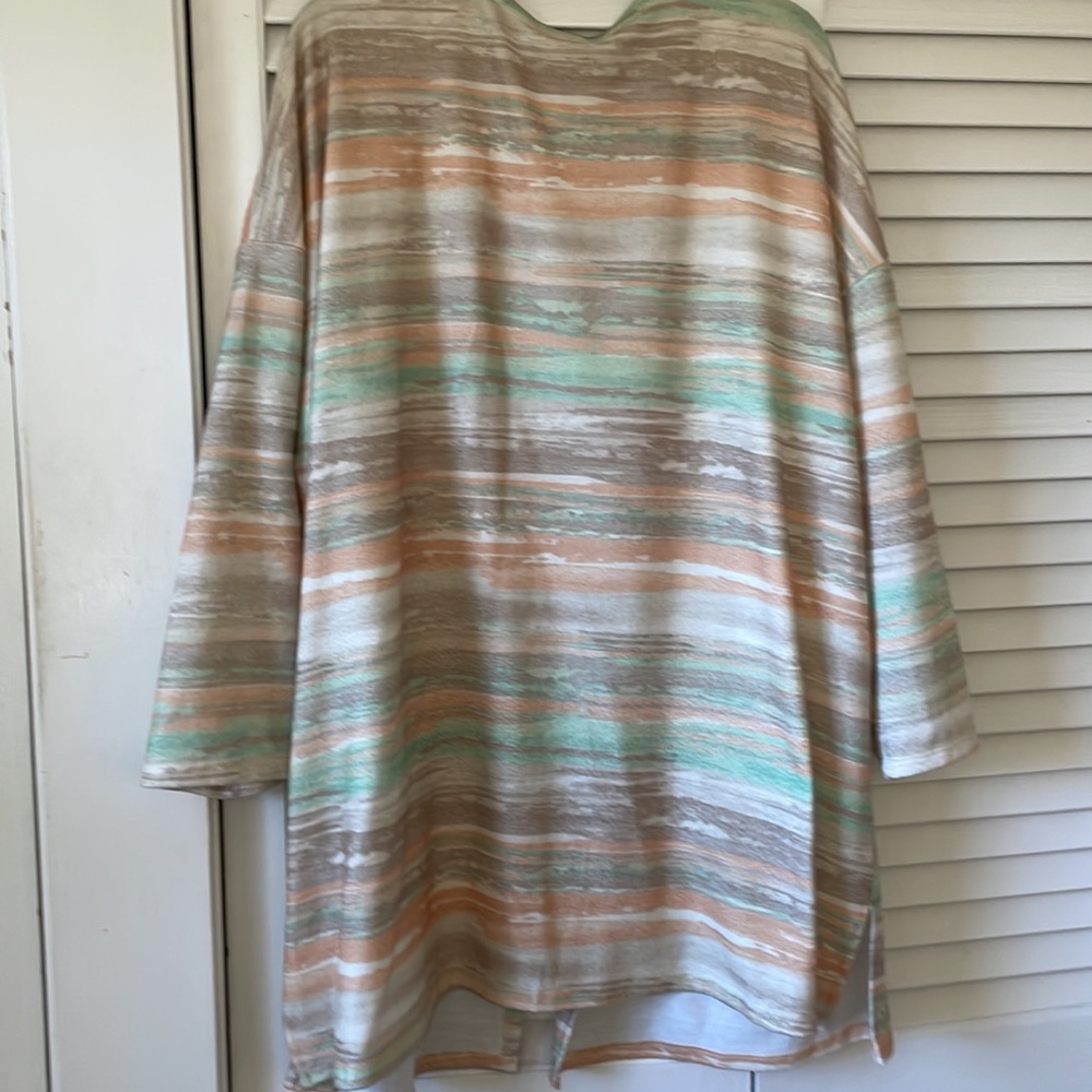Ruby Rd. Fleece Cardigan,3X - Picture 4 of 6